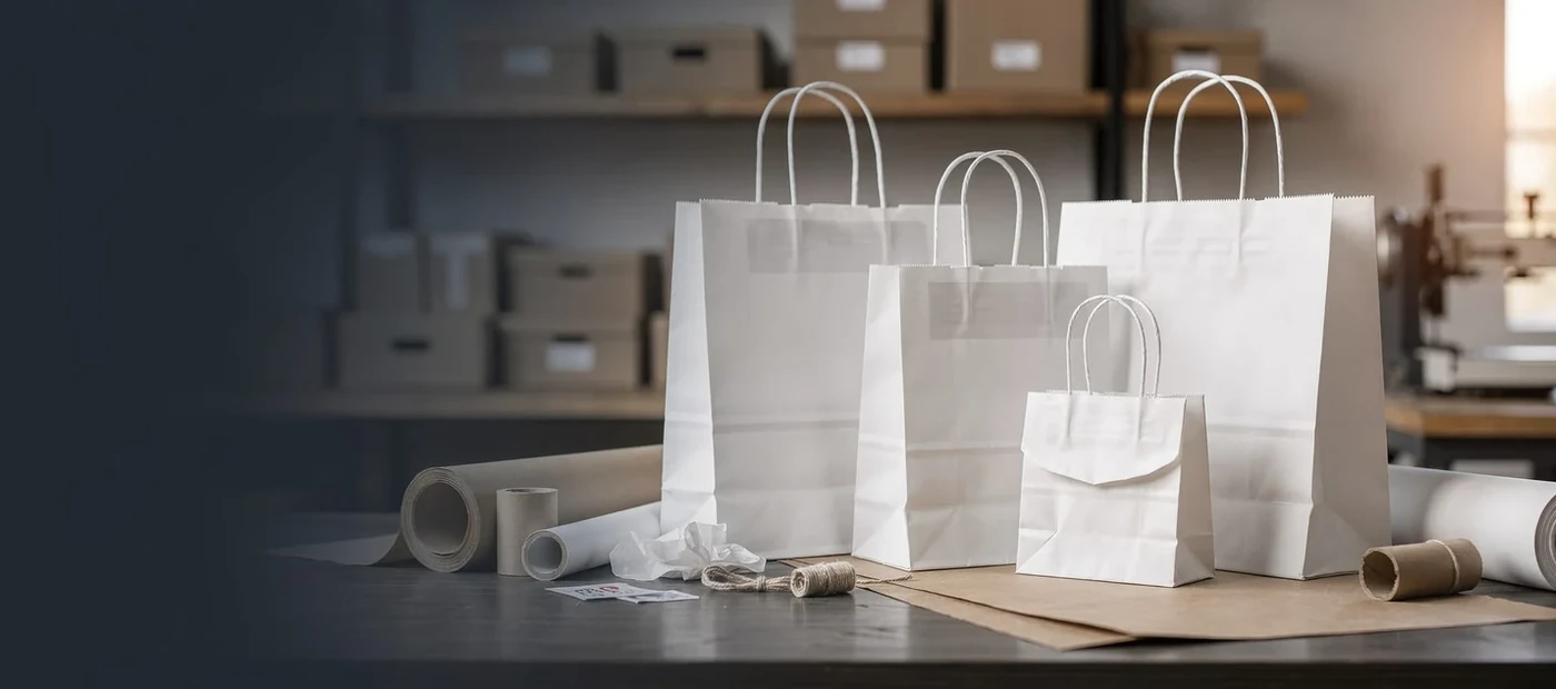 Custom White Kraft Paper Bags