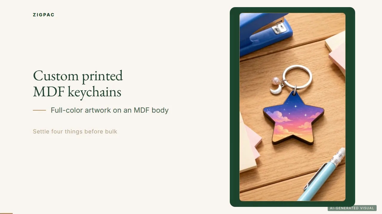 풀컬러 MDF 아트워크를 적용한 맞춤 인쇄 목재 키체인: 동영상 가이드